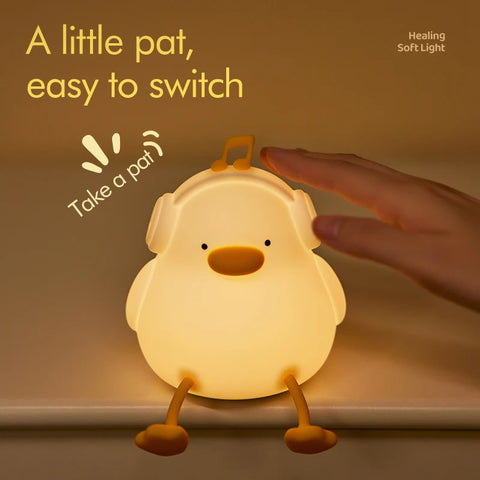 Silicone Night Light Cute Duck Lamp -  Night Light for Home & Bedroom!