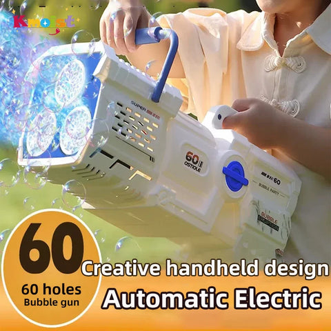 Rocket Blast LED Bubble Gun Toy - For Fun and Blasting Joy! Teeny Pandas