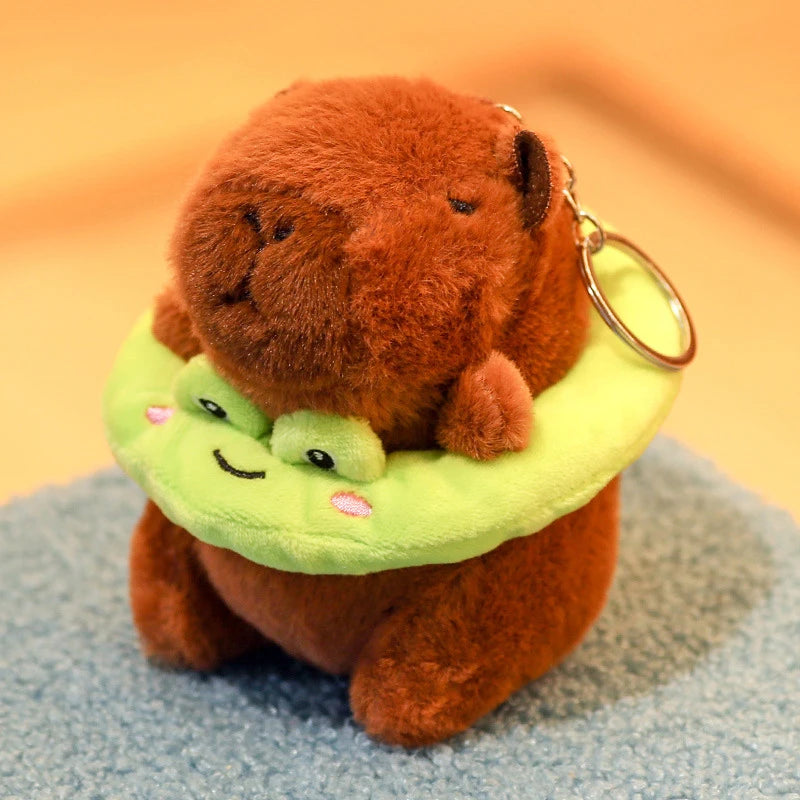 Adorable Capybara Swimming Ring Keychain - Cute Hanging Decoration! Teeny Pandas