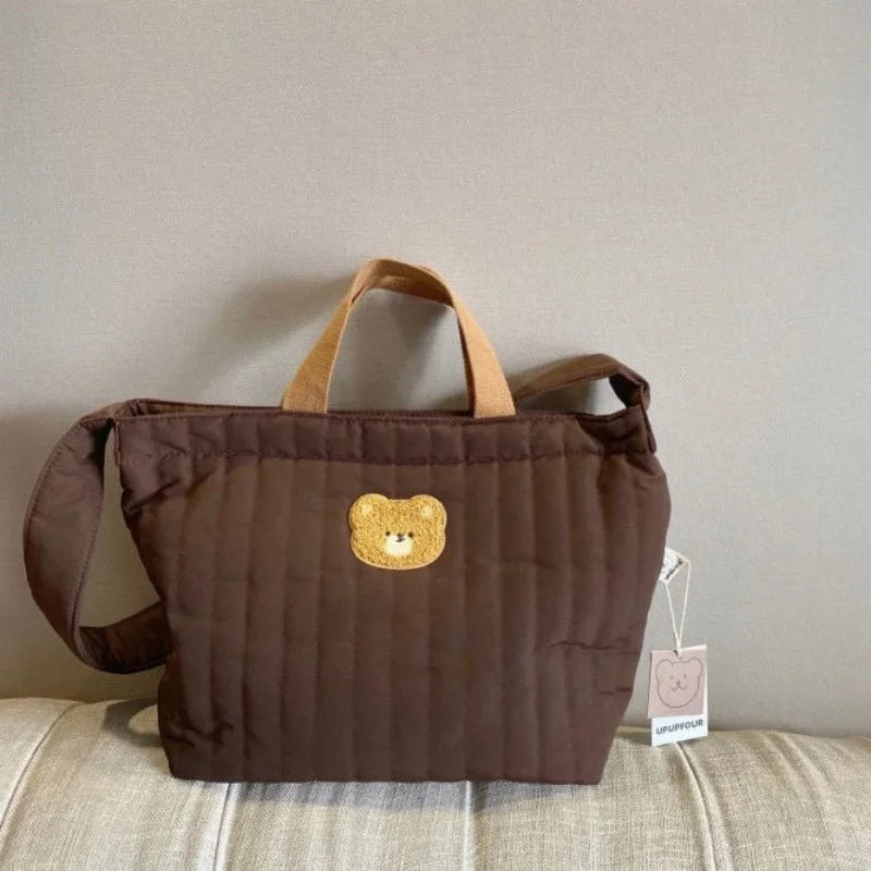 Large-Capacity Quilted Mummy Bag - Spacious and Stylish! Teeny Pandas