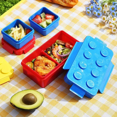 Kids Stackable Bento Lunch Box with Leak-Proof Compartments Teeny Pandas