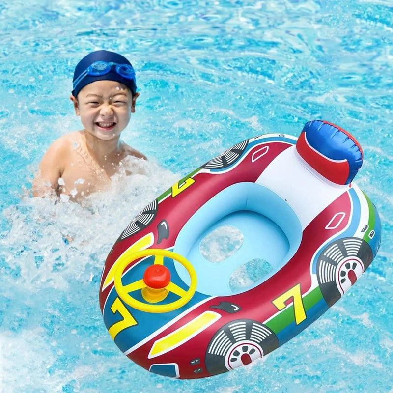 Inflatable Swim Float with Canopy for Toddlers – Safe & Fun Water Play Teeny Pandas