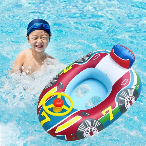 Inflatable Swim Float with Canopy for Toddlers – Safe & Fun Water Play Teeny Pandas