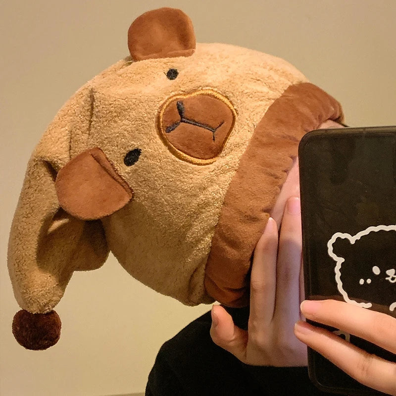 Capybara Hair Towel Hat- Quick-Drying and Easy to Use! Teeny Pandas