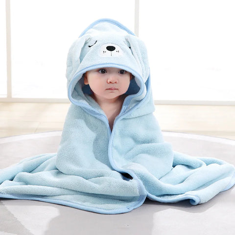 Cartoon Animal Baby Bath Towels - Warm Sleeping Swaddle Wrap