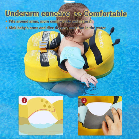 Baby Safe Swim Float - Leak Proof Chest Float! Teeny Pandas