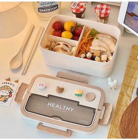 Kid’s Insulated Bento Lunch Box – Leakproof, Microwave-Safe! Teeny Pandas