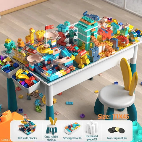 5-in-1 Kids Activity Table - With Chair Set & Marble Run!