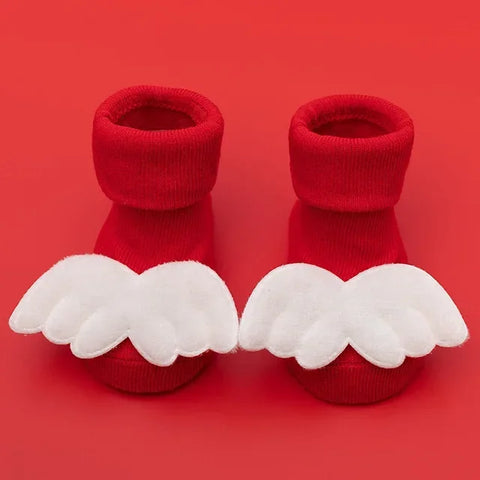 Baby Christmas Socks for Newborns – Cute Non-Slip Winter Cotton Socks for Infants