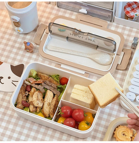 Kid’s Insulated Bento Lunch Box – Leakproof, Microwave-Safe! Teeny Pandas