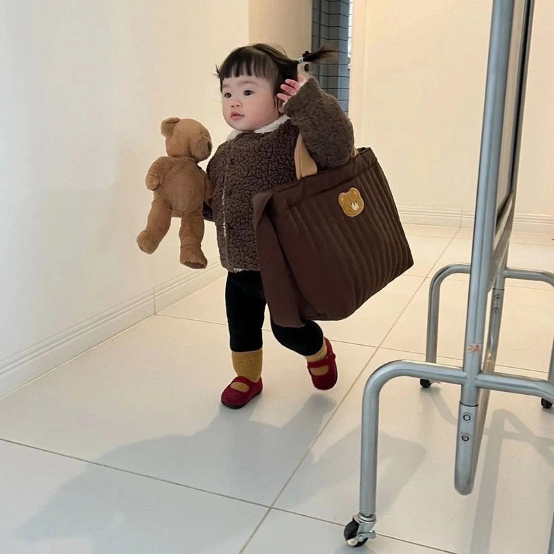 Large-Capacity Quilted Mummy Bag - Spacious and Stylish! Teeny Pandas