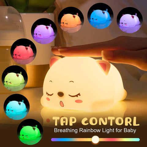 Cat LED Night Light Touch Sensor Remote Control