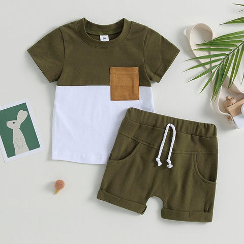 Summer Baby Clothes – Boys T-shirt and Shorts Set – 2Pcs Toddler Casual Sports Tracksuit