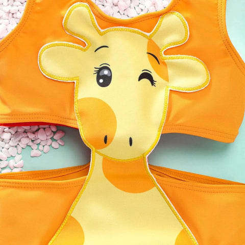 Giraffe One-Piece Swimsuit – Fun & Sun-Safe Style for Kids! Teeny Pandas