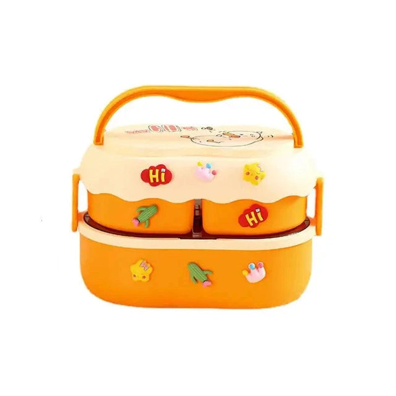 Cartoon Double-Layer Kids Lunch Box – Leakproof, Durable & Perfectly Portable! Teeny Pandas