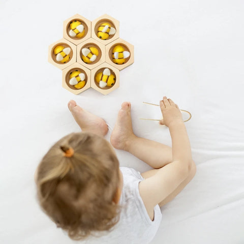 Montessori Bee Sensory Toy - Engage & Develop Little Minds Teeny Pandas