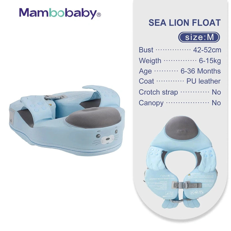Blue Baby Swim Float - For Safe and Fun Swimming Experience! Teeny Pandas
