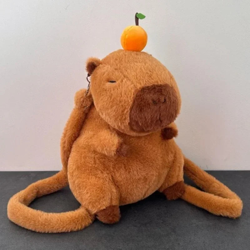 Adorable Capybara Plush Backpack - Soft and Comfortable Fur Straps! Teeny Pandas