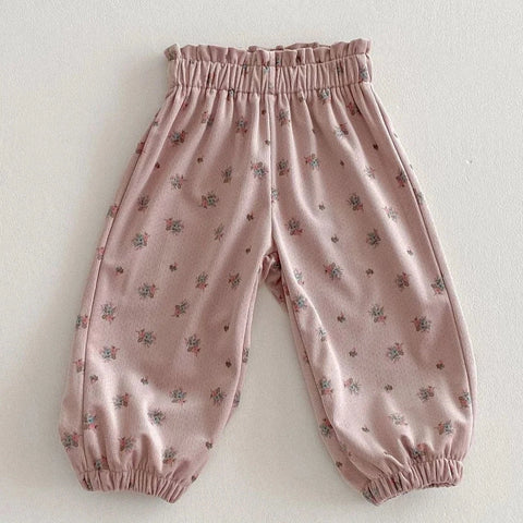 Spring New Children’s Polka Dot Harem Pants – Korean Style Floral Jogger Sweatpants