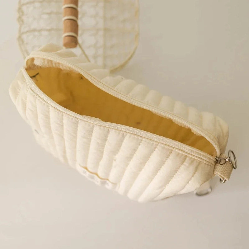 Quilted Stroller Diaper Bag Organizer - Compact & Neutral Baby Bag Teeny Pandas