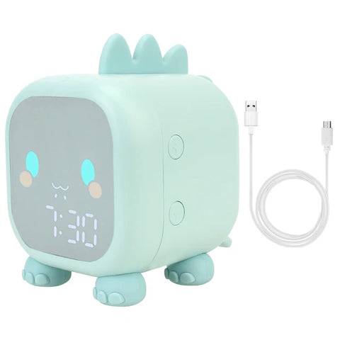 Dinosaur Kids LED Alarm Clock - With Night Light and Temperature Display