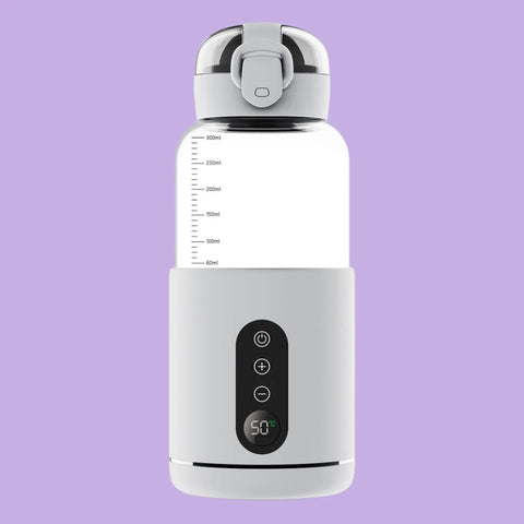Wireless Electric Baby Bottle Heater with USB Rechargeable Temperature Control & Display