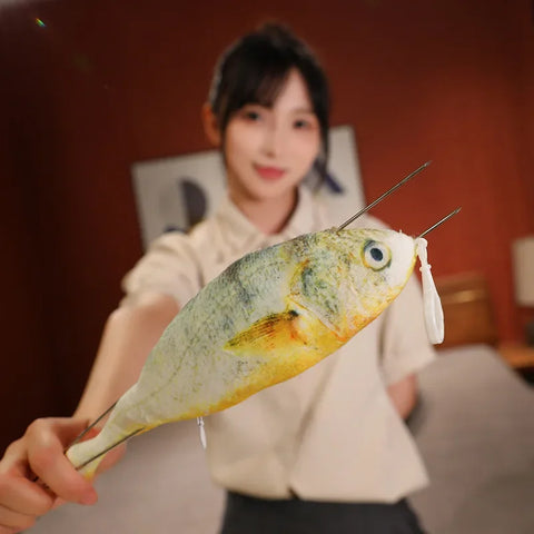Giant Simulation Funny Fish Plush Toys – Yellow Croaker Pillow