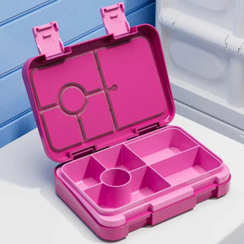 Kids 6 Compartment Bento Lunch Box – Durable, Fun, and Perfect for Balanced Meals! Teeny Pandas