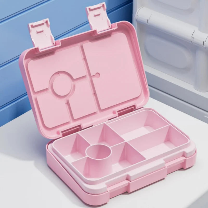 Kids 6 Compartment Bento Lunch Box – Durable, Fun, and Perfect for Balanced Meals! Teeny Pandas