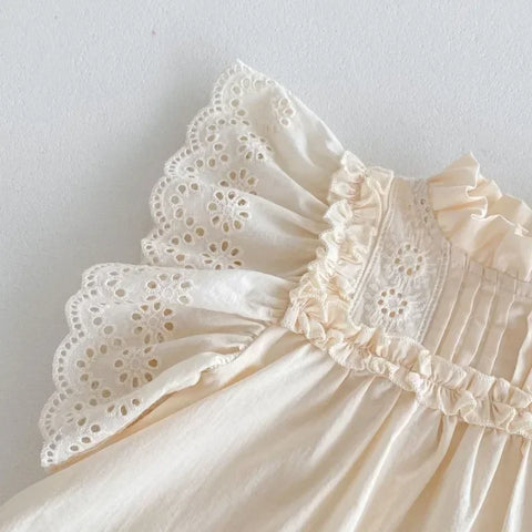 Baby Girl Christening Dress – White Baptism Lace Dress for Newborn & Toddlers