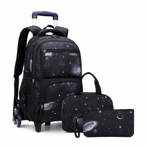 Kids School Bag Set with Wheels