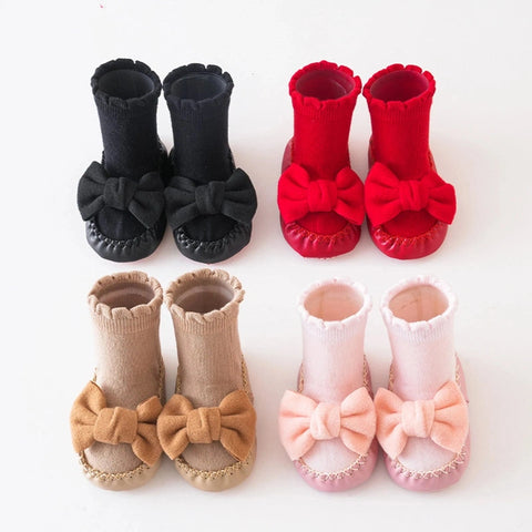 Cute Bow Non-Slip Baby Socks for Girls