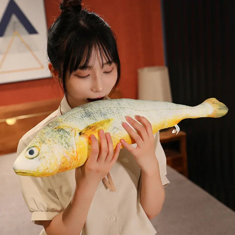 Giant Simulation Funny Fish Plush Toys – Yellow Croaker Pillow
