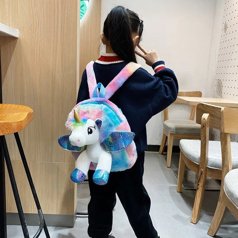 Toddler Backpack Stuffed Unicorn
