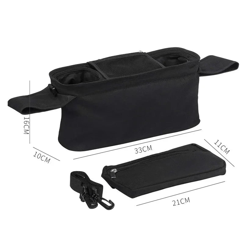 Universal Stroller Caddy Organizer - Compact Baby Storage Solution! Teeny Pandas