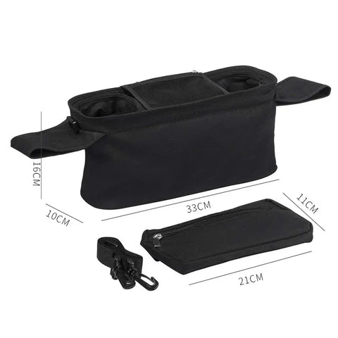 Universal Stroller Caddy Organizer - Compact Baby Storage Solution! Teeny Pandas
