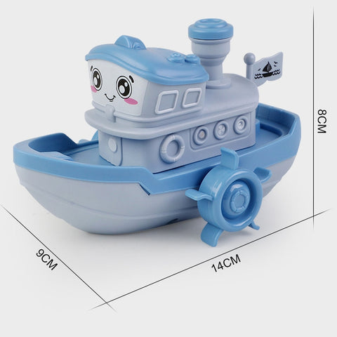 Cartoon Ship Bath Toy – Wind-Up Floating Toy