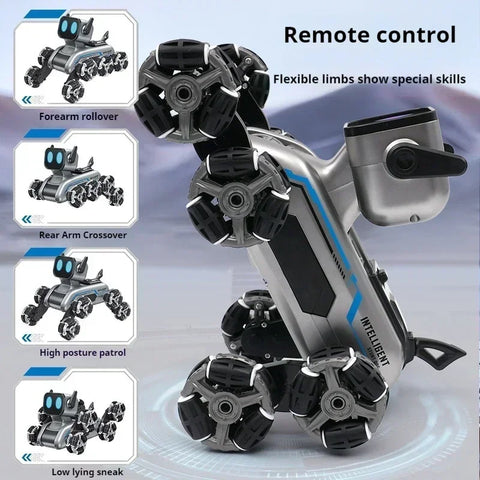 Eight-Wheeled Stunt Robot Dog | Remote Control Toy for Kids