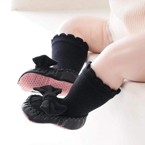 Cute Bow Non-Slip Baby Socks for Girls