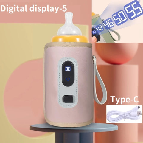 USB Baby Bottle Thermal Bag – Universal Digital Display Nursing Bottle Heater