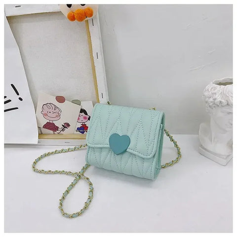 Small Fashion Heart Shoulder Bags for Baby Girls