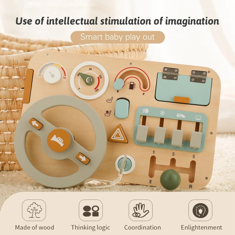 Montessori Steering Adventure Wheel for Kids - Fun and Educational! Teeny Pandas