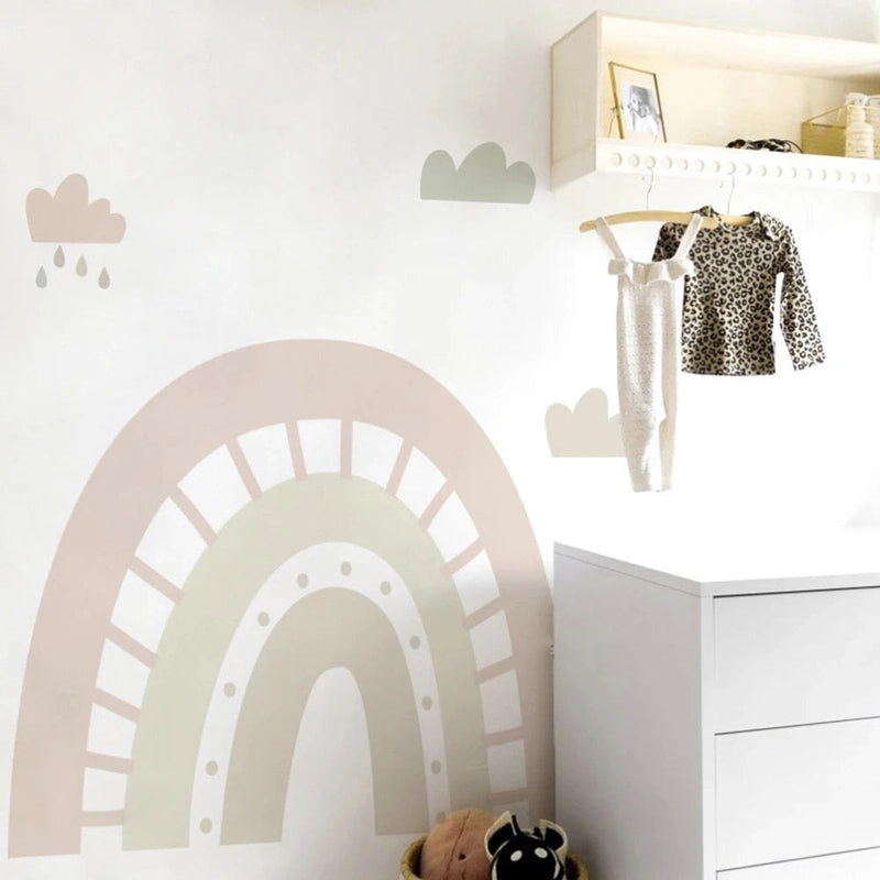 Rainbow Wall Decals – Boho Kids Room Decor Teeny Pandas