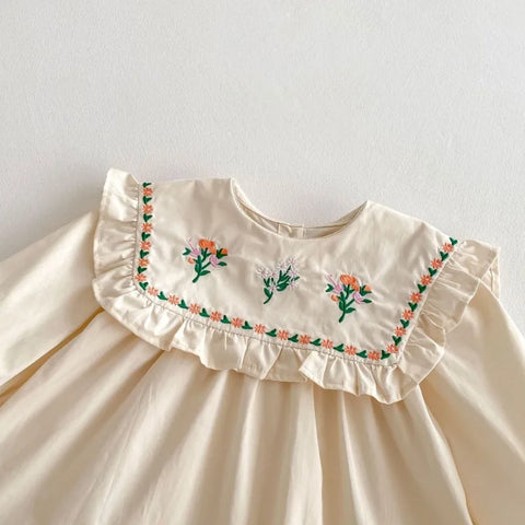 Girls Ruffle Long Sleeve Party Dress - Autumn Spring Princess Dress