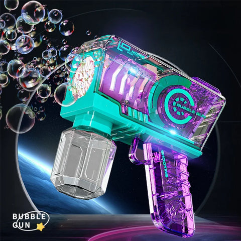 Bubble Gun with LED Lights – Automatic Bubble Machine for Kids
