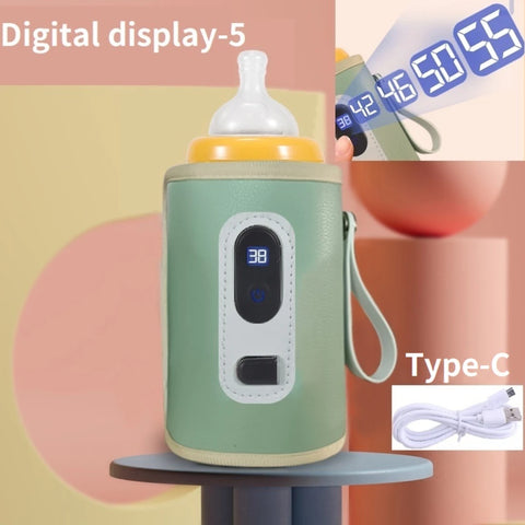 USB Baby Bottle Thermal Bag – Universal Digital Display Nursing Bottle Heater