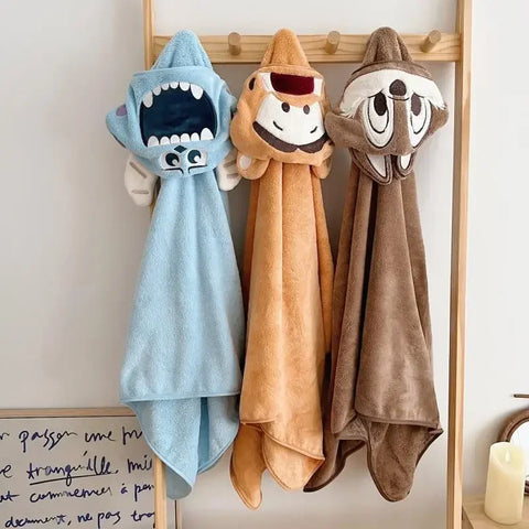 Adorable Animal Hooded Bath Towel - Super Soft Absorbent Towel