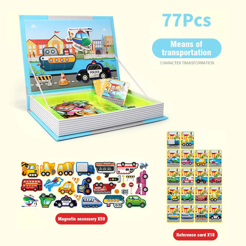 3D Magnetic Puzzle Book Set | Montessori Play