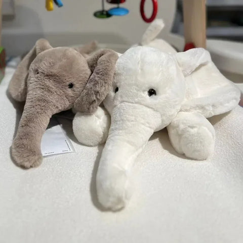 Super Soft Grey Elephant Plush Toy – Flappy Ears Hugging Pillow