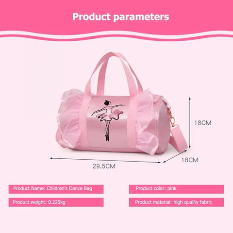 Pink Ballet Dance Bag for Girls – Kids Sports Backpack and Tote for Costume and Shoes